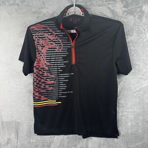 jamie sadock golf shirt Large Black Eagle Graphic Polo